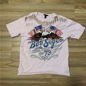 Forever 21 Pink Graphic Short Sleeve Tee